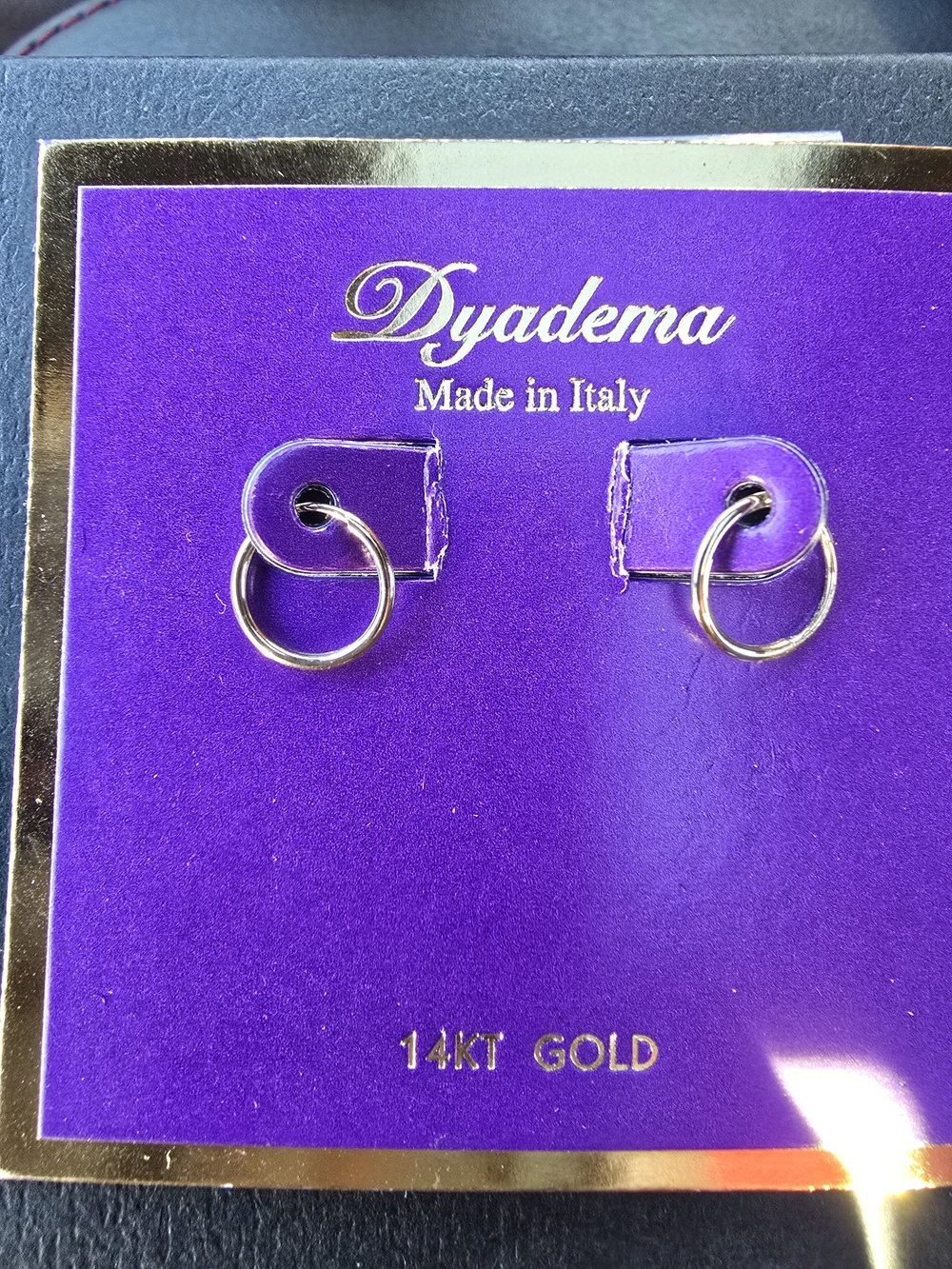 NWOT 14KT Gold Mini Hoop Earrings - Gold Made In Italy